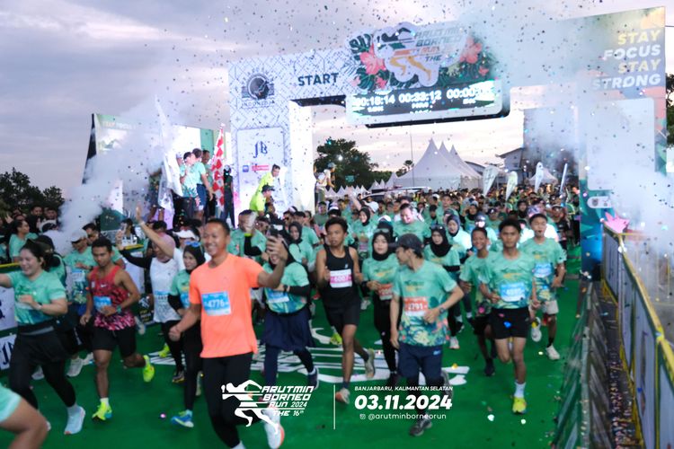 Race photo from Arutmin Borneo Run 2024