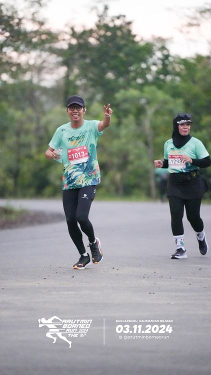 Race photo from Arutmin Borneo Run 2024