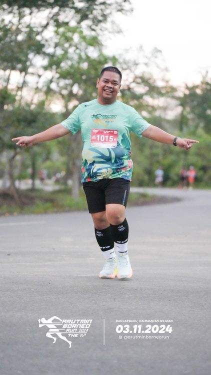 Race photo from Arutmin Borneo Run 2024