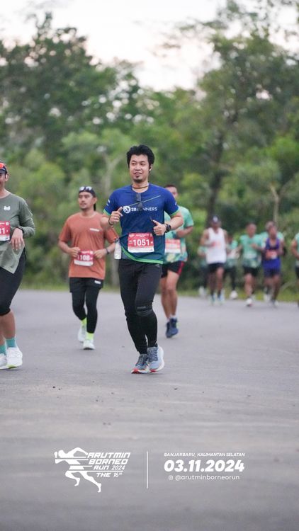 Race photo from Arutmin Borneo Run 2024