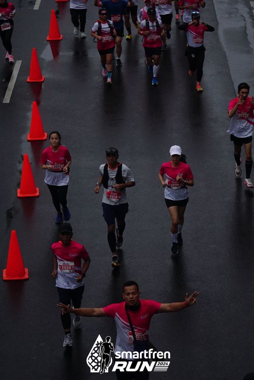 Race photo from Smartfren Run 2024