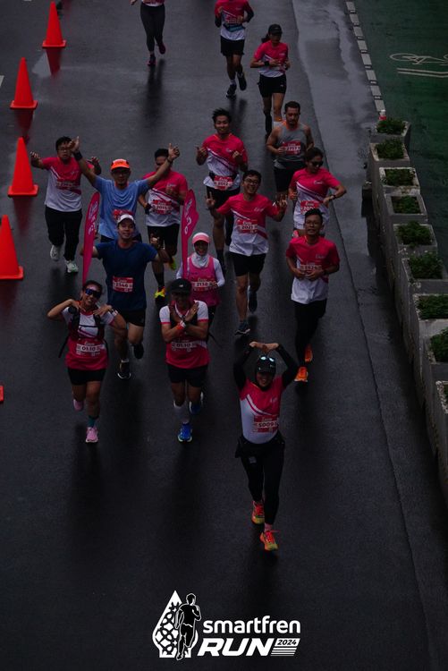 Race photo from Smartfren Run 2024