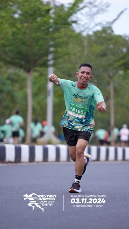 Race photo from Arutmin Borneo Run 2024