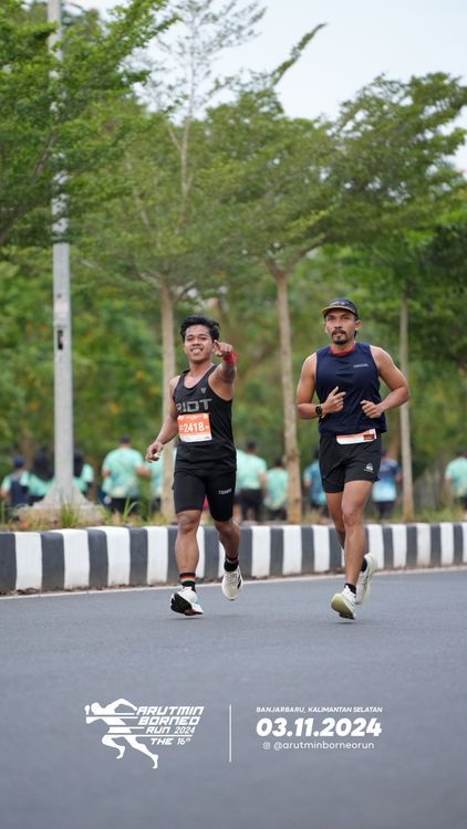Race photo from Arutmin Borneo Run 2024
