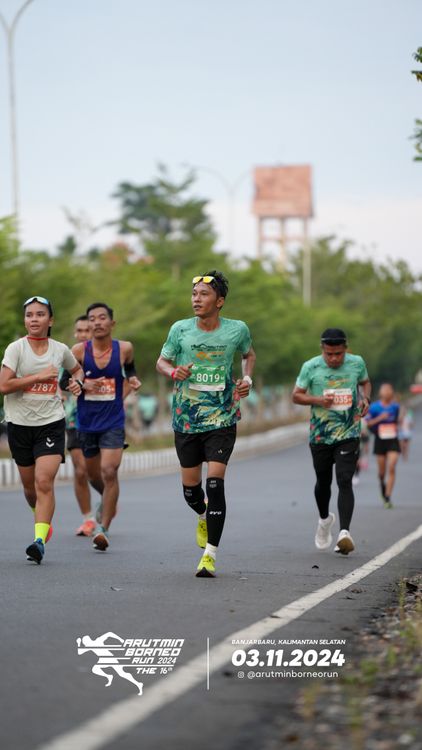 Race photo from Arutmin Borneo Run 2024
