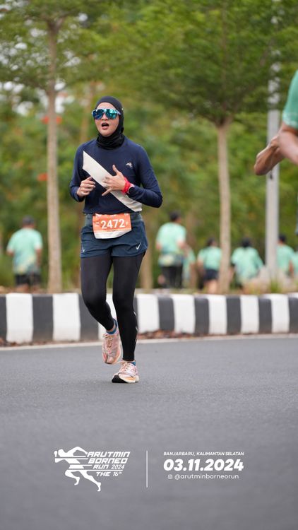 Race photo from Arutmin Borneo Run 2024