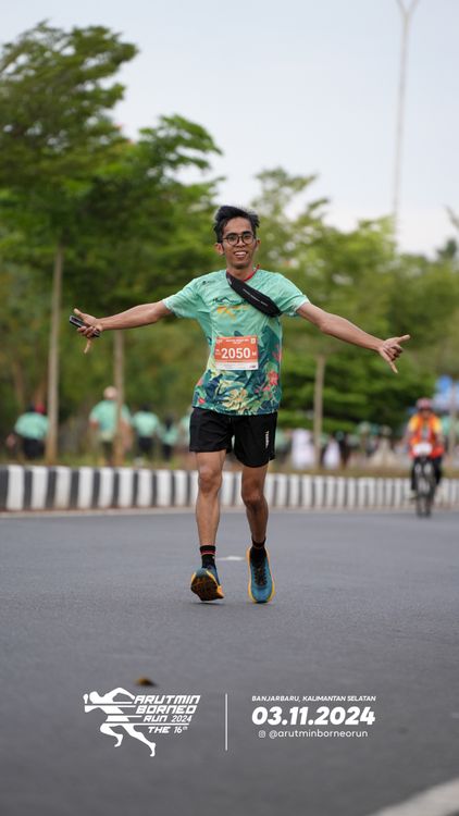 Race photo from Arutmin Borneo Run 2024