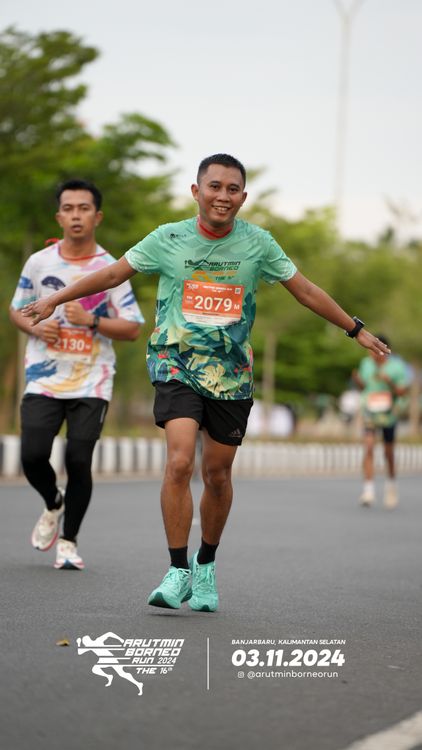 Race photo from Arutmin Borneo Run 2024