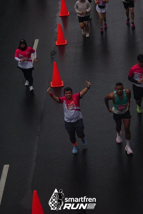 Race photo from Smartfren Run 2024