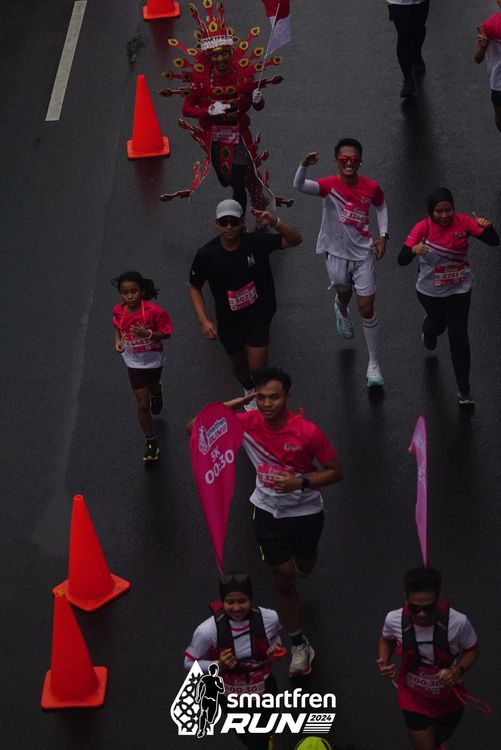 Race photo from Smartfren Run 2024