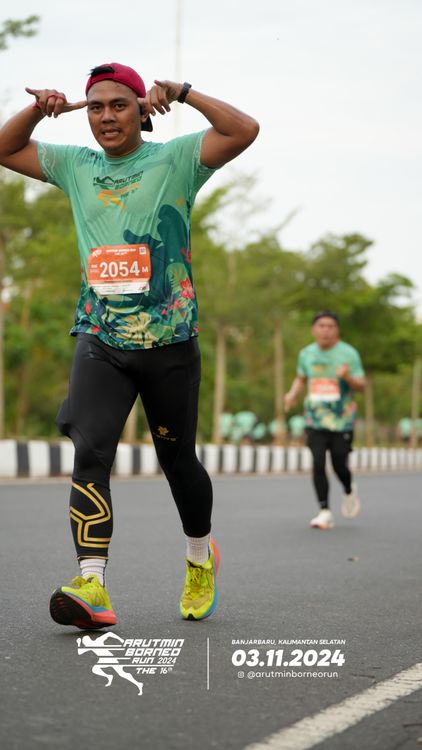 Race photo from Arutmin Borneo Run 2024