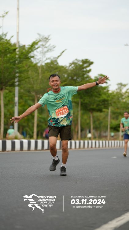 Race photo from Arutmin Borneo Run 2024
