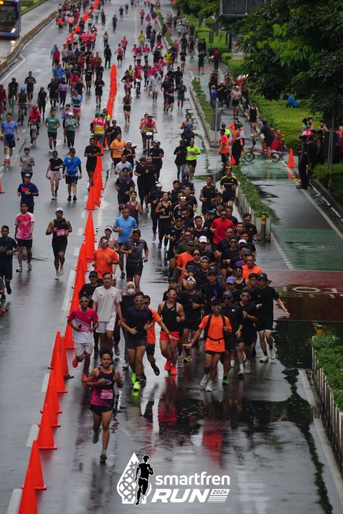 Race photo from Smartfren Run 2024
