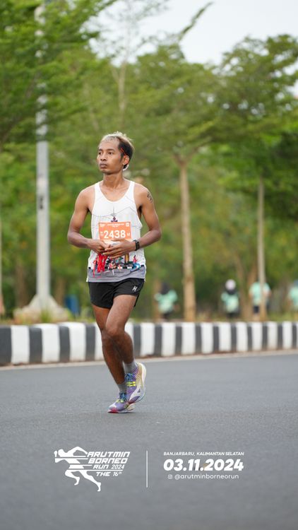 Race photo from Arutmin Borneo Run 2024
