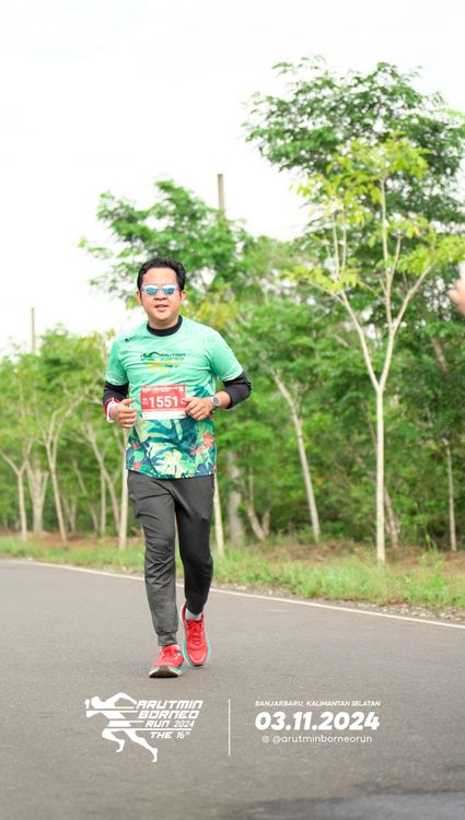 Race photo from Arutmin Borneo Run 2024