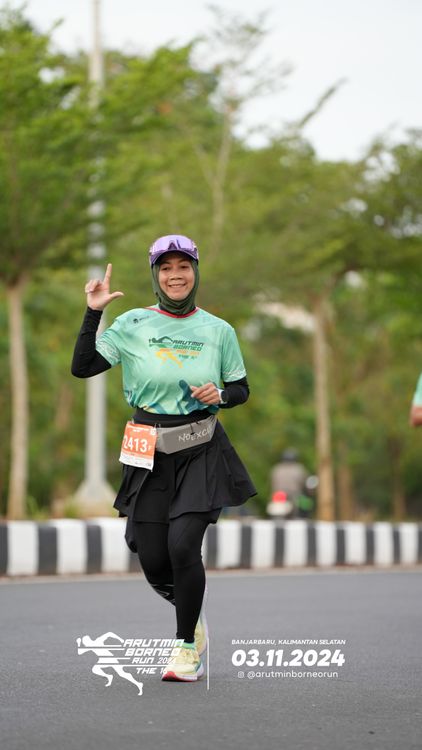 Race photo from Arutmin Borneo Run 2024