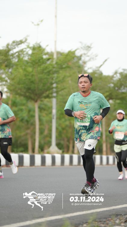 Race photo from Arutmin Borneo Run 2024