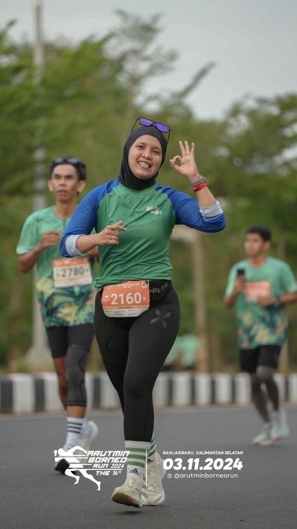 Race photo from Arutmin Borneo Run 2024