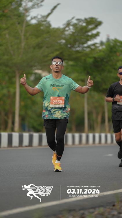 Race photo from Arutmin Borneo Run 2024