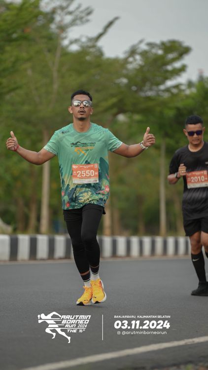 Race photo from Arutmin Borneo Run 2024