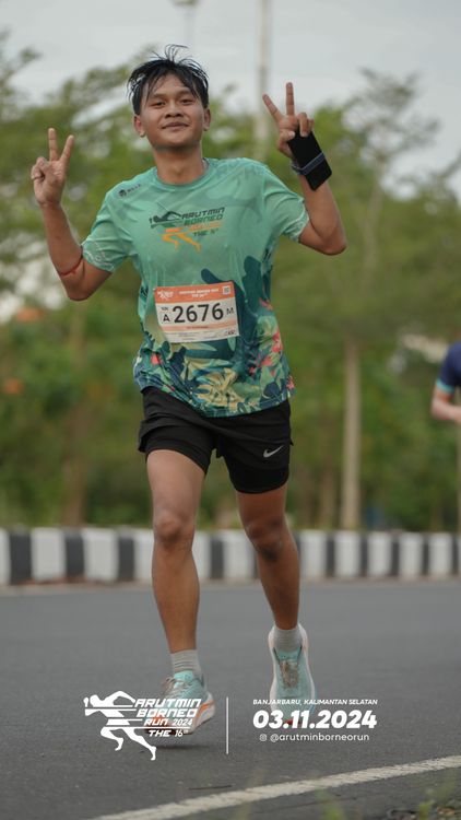 Race photo from Arutmin Borneo Run 2024