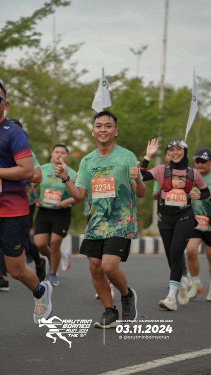 Race photo from Arutmin Borneo Run 2024