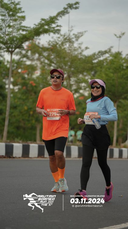 Race photo from Arutmin Borneo Run 2024