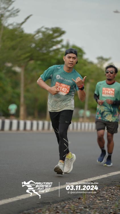 Race photo from Arutmin Borneo Run 2024