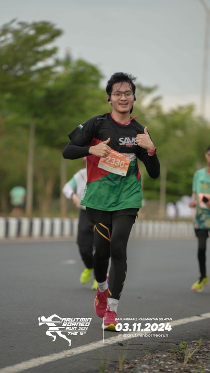 Race photo from Arutmin Borneo Run 2024