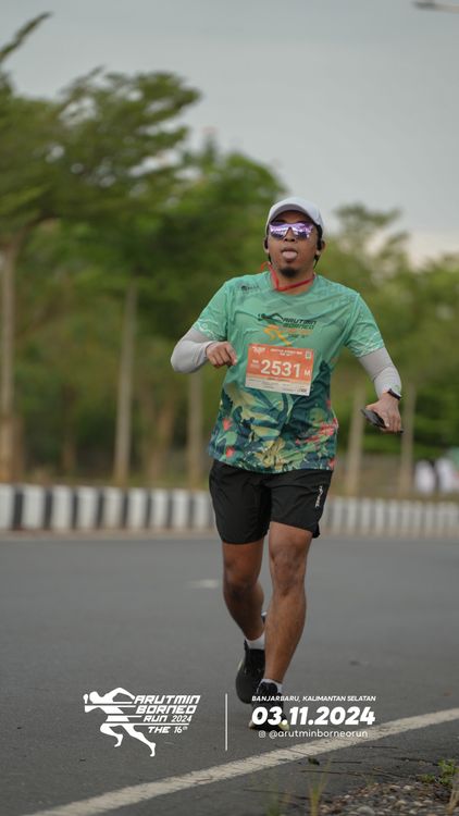 Race photo from Arutmin Borneo Run 2024