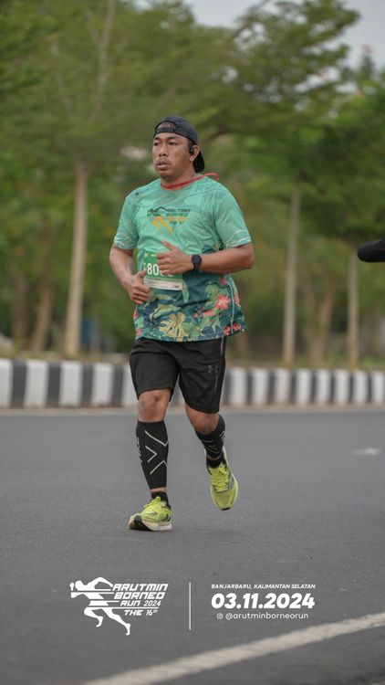 Race photo from Arutmin Borneo Run 2024