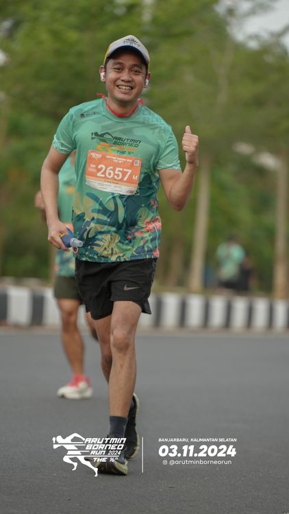 Race photo from Arutmin Borneo Run 2024