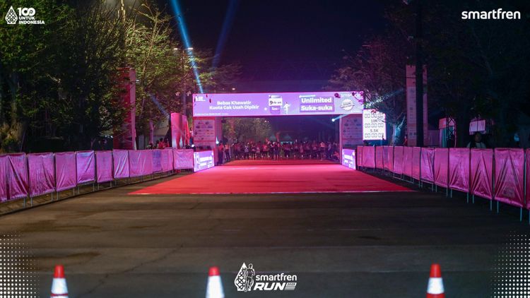 Race photo from Smartfren Run 2025 