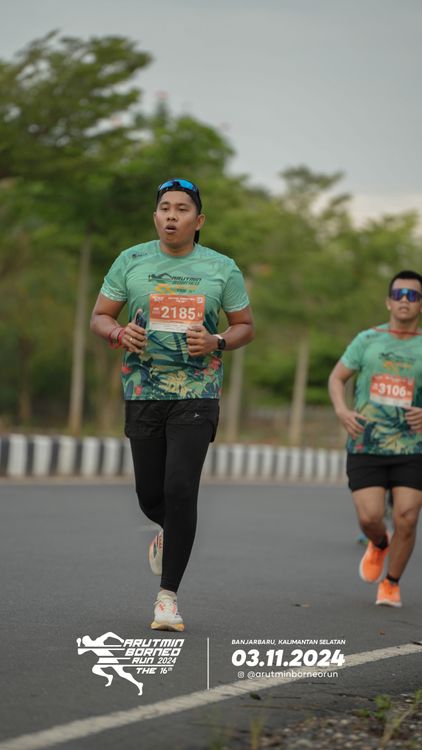 Race photo from Arutmin Borneo Run 2024