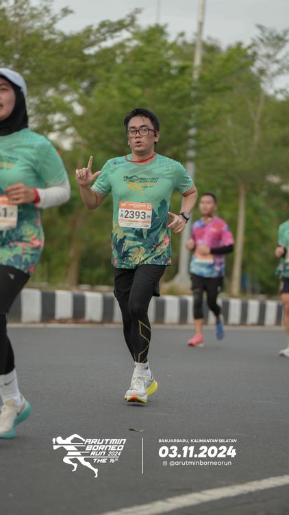 Race photo from Arutmin Borneo Run 2024