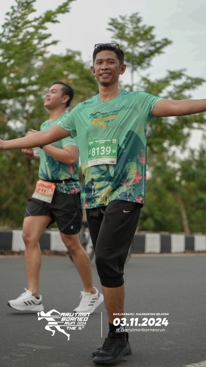 Race photo from Arutmin Borneo Run 2024