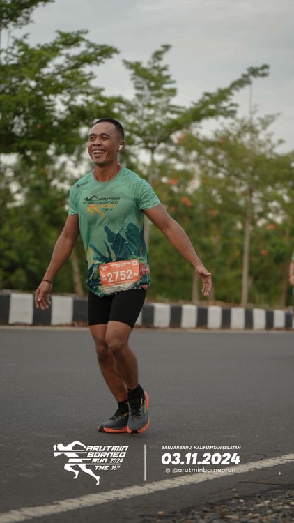 Race photo from Arutmin Borneo Run 2024