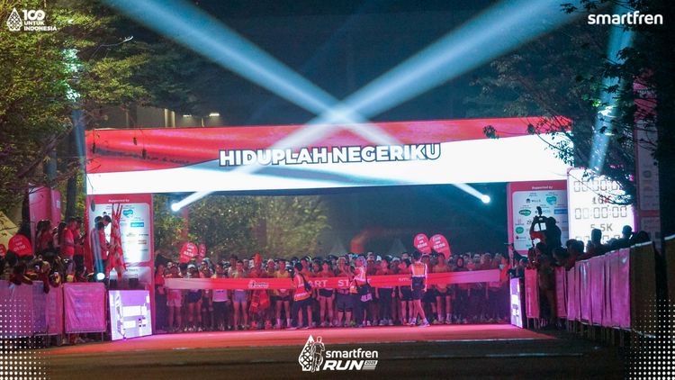 Race photo from Smartfren Run 2025 