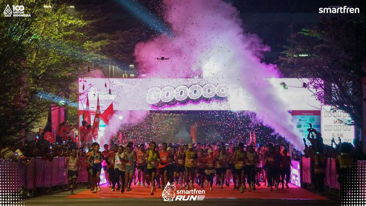 Race photo from Smartfren Run 2025 