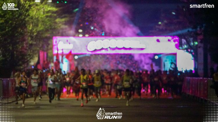 Race photo from Smartfren Run 2025 