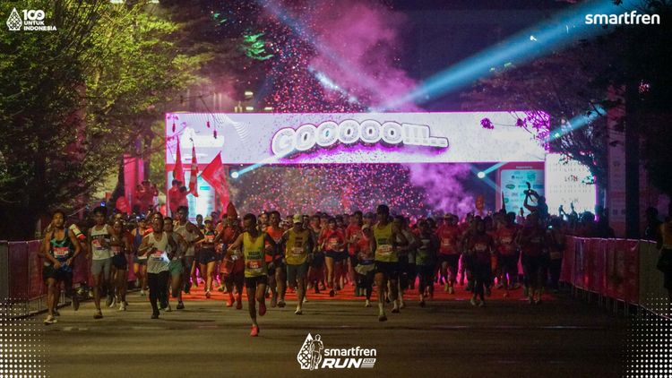 Race photo from Smartfren Run 2025 