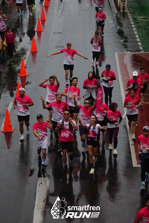 Race photo from Smartfren Run 2024