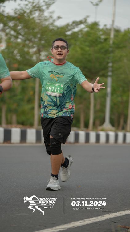 Race photo from Arutmin Borneo Run 2024
