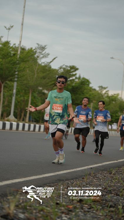 Race photo from Arutmin Borneo Run 2024