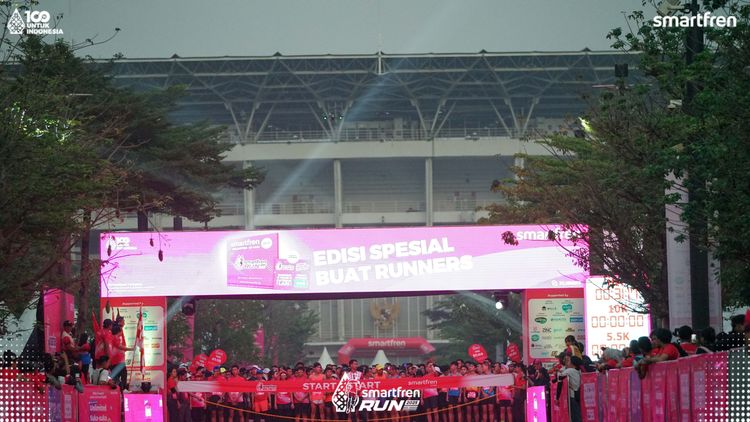Race photo from Smartfren Run 2025 