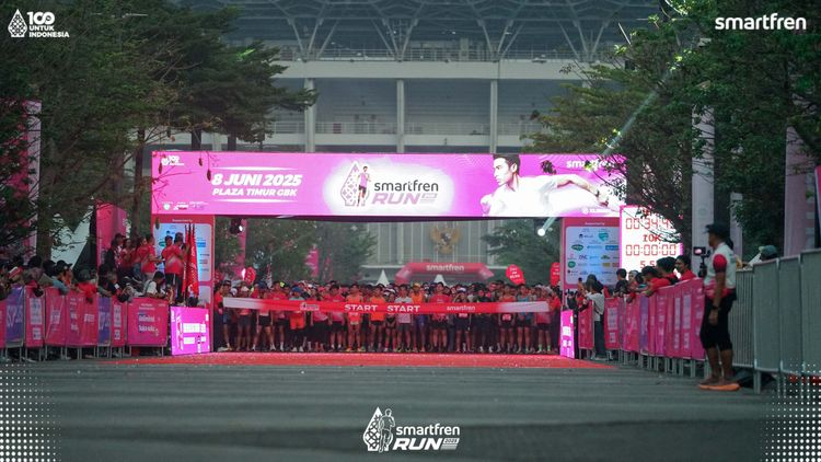Race photo from Smartfren Run 2025 