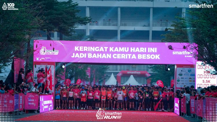Race photo from Smartfren Run 2025 