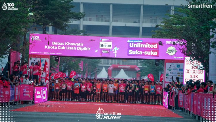 Race photo from Smartfren Run 2025 