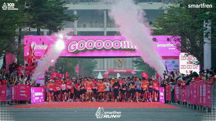 Race photo from Smartfren Run 2025 