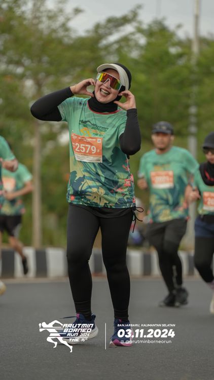 Race photo from Arutmin Borneo Run 2024